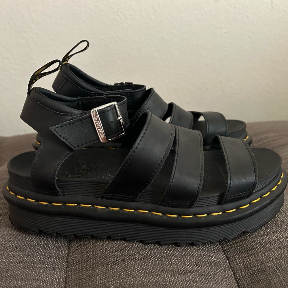 BLACK DOC MARTENS SANDALS